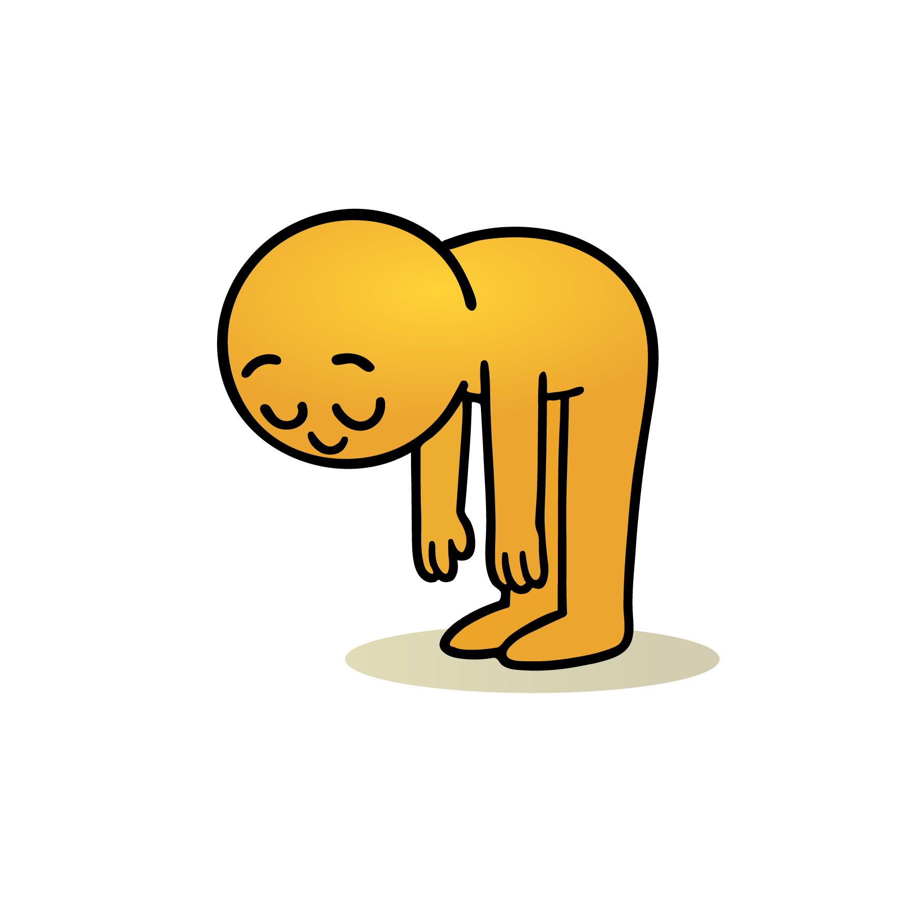 Forward Fold Reset character illustration