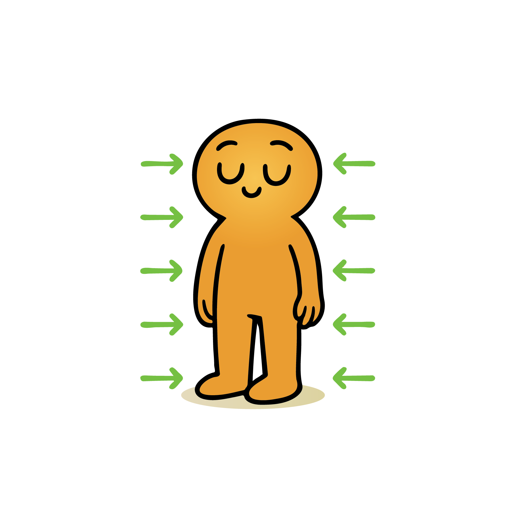 Micro Body Scan character illustration