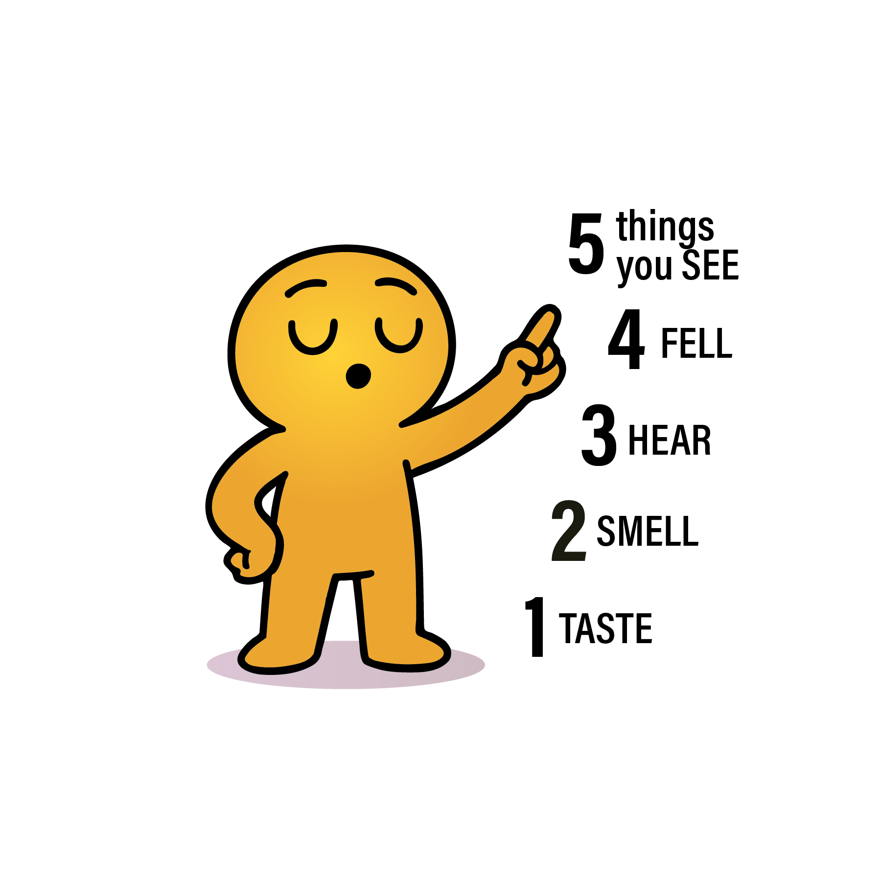 5-4-3-2-1 character illustration